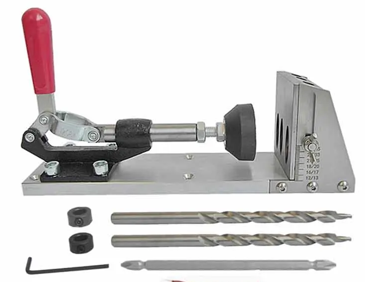 Plantilla Jig para colocar tornillos inclinados Pocket Hole pro