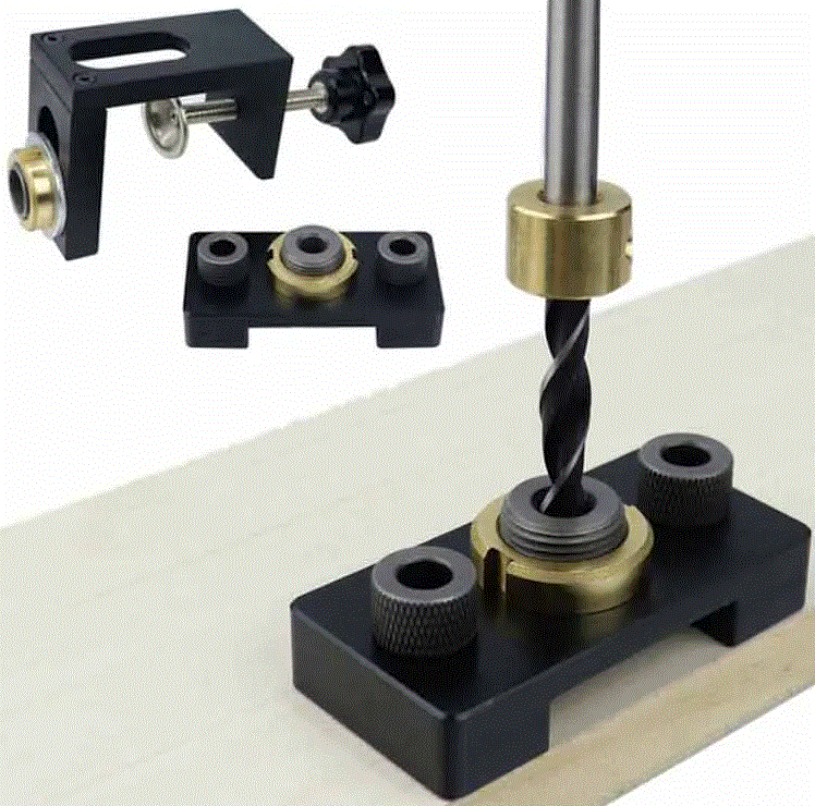 Plantilla JIg para minifix aluminio mecanizado CNC color negro