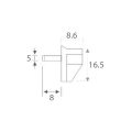 Soporta estante acero y acrilico 5mm pack de 50 unidades