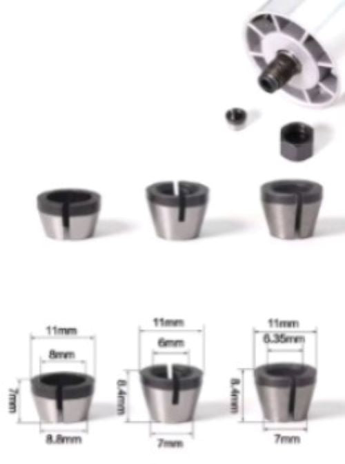 Adaptador Prolongador Para Router Con Boquillas De 1/4,6.8