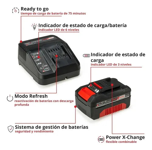 Batería 4,0 Ah Einhell + Cargador Rápido