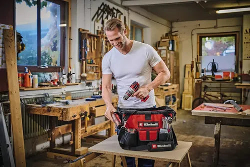 Porta Herramientas Maletin Bolso Rigido Einhell Color Rojo