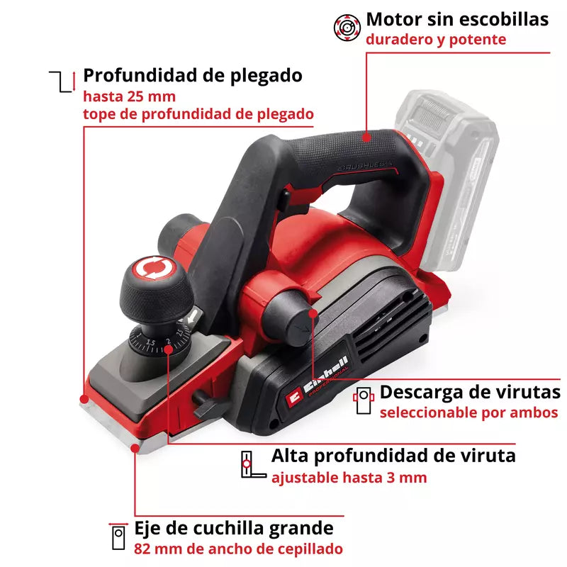 PROFESSIONAL Cepillo inalámbrico TP-PL 18/3 Li BL - Solo
