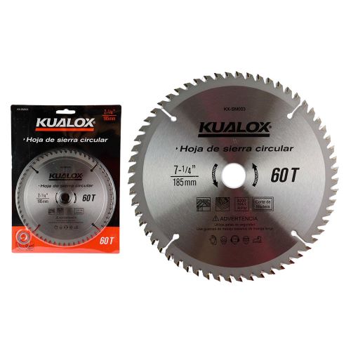 Disco De Sierra Circular P/madera 185mm 7.1/4''-60d Buje 22mm