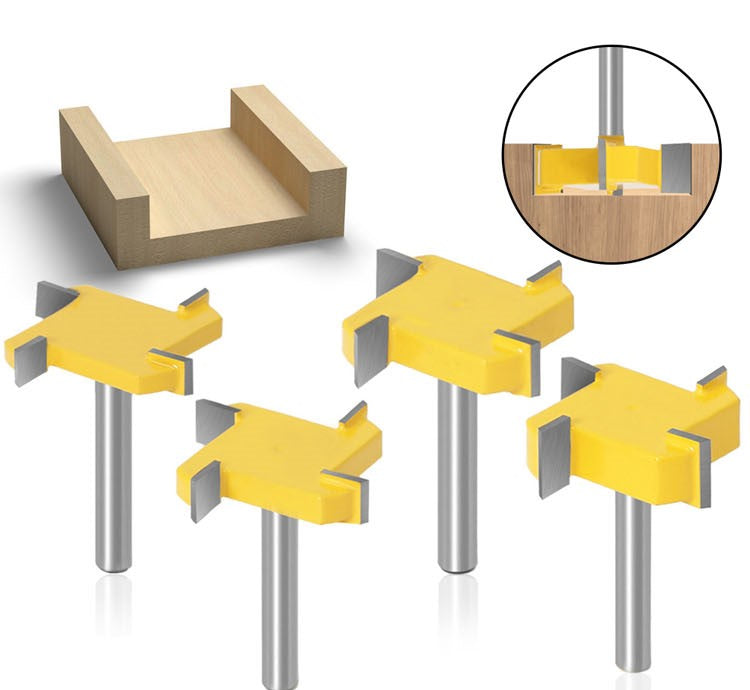 Fresa vastago 1/4" x 1/4 x 40mm ranurado replanado