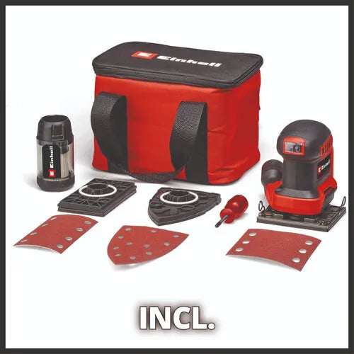 Lijadora Orbital Inalámbrica 22000 Rpm Einhell Rojo