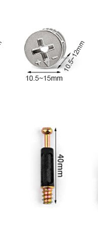 Mini fix perno cazoleta y buje x 50 unidades