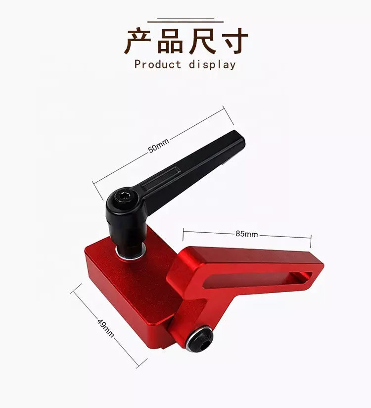 T track, Tope lateral Mitter stopper 30mm Aluminio mecanizado