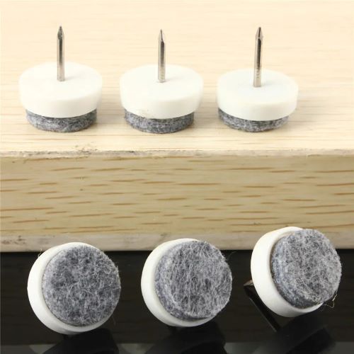 Pata De Clavar Blanca Con Felpa 17mm 100/unidades