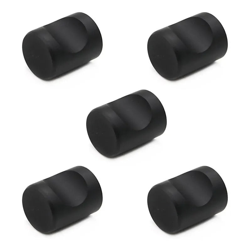 Tirador Tebas Aluminio Negro Boton
