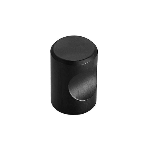Tirador Tebas Aluminio Negro Boton