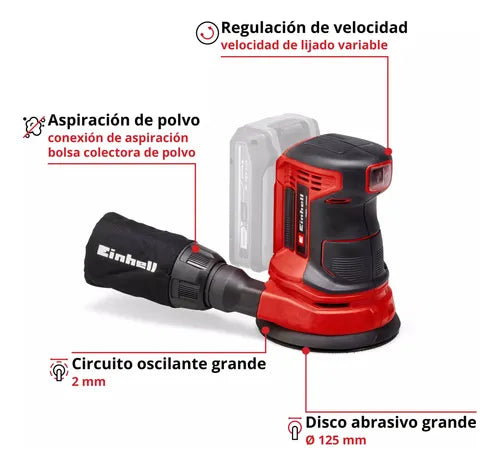 Lijadora Rotoorbital A Bateria Einhell Te-rs 18