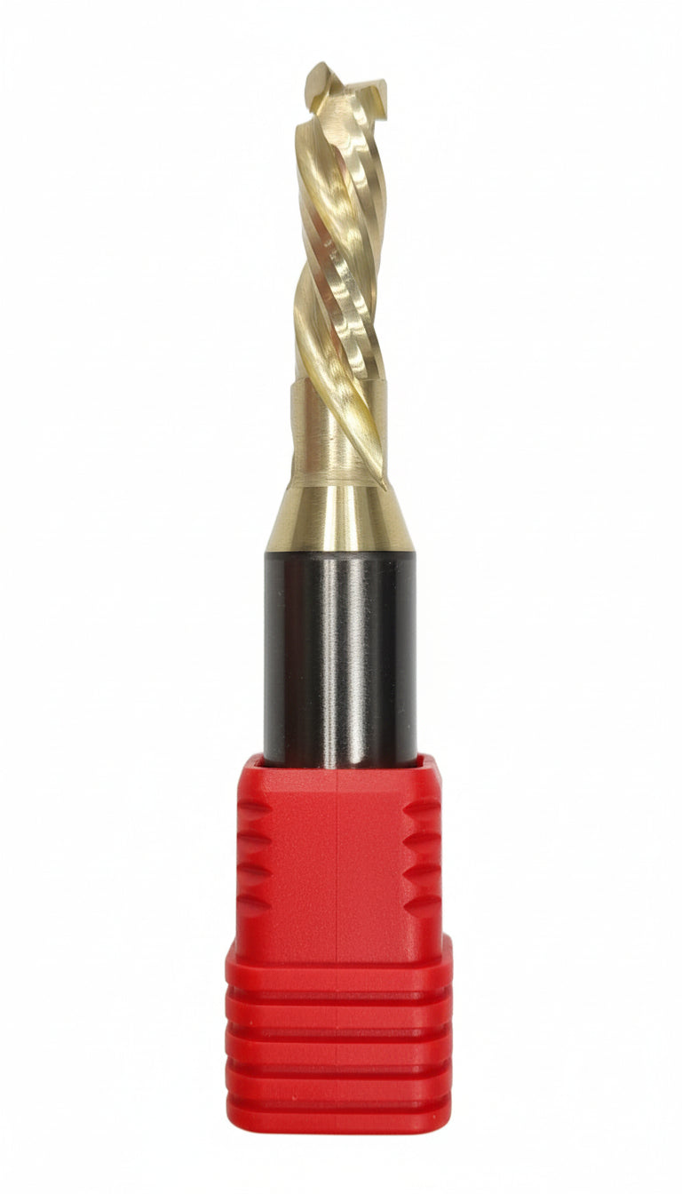 Fresa de compresion vastago 1/2" diametro 8mm  largo 24mm Coated