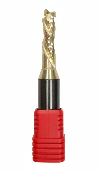 Fresa de compresion vastago 1/2" diametro 8mm  largo 24mm Coated
