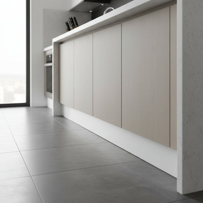 Zocalo, Rodapie P/bajo Mesada Pvc color Blanco 3m ( 100mm)