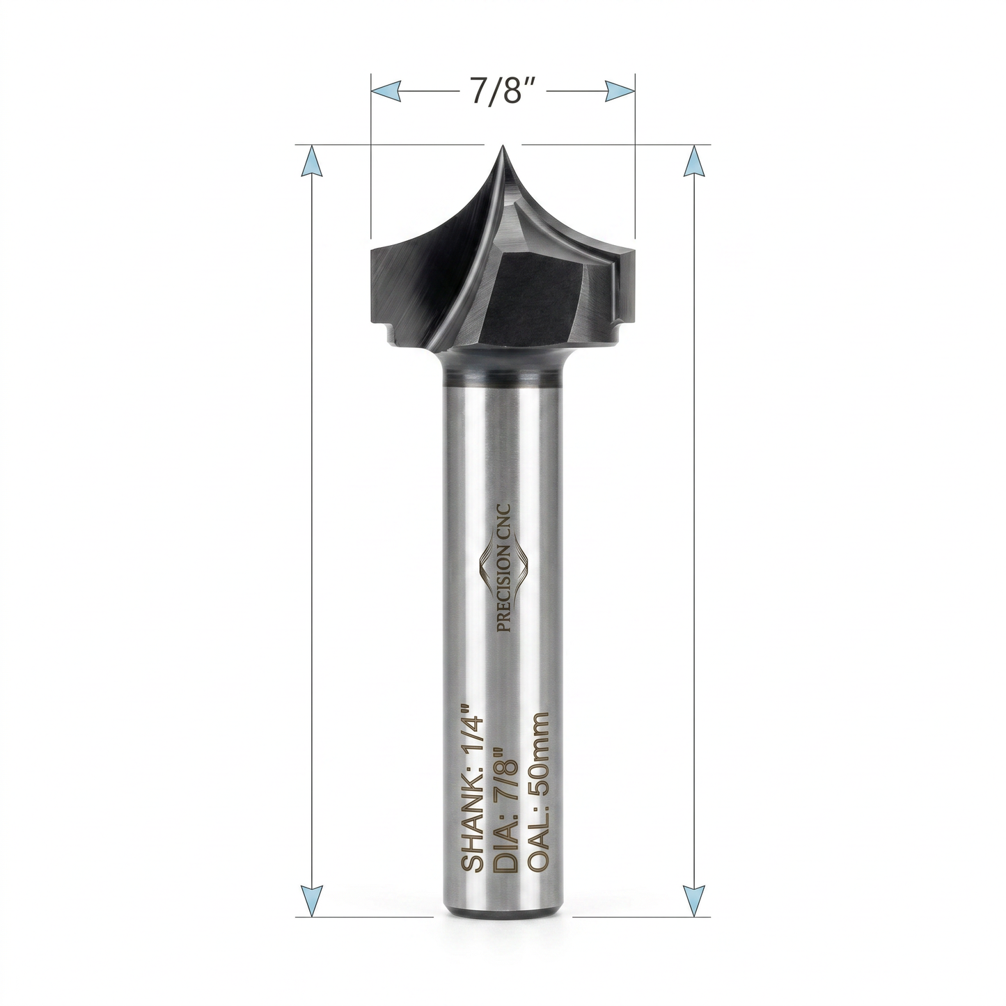 Fresa de Grabado KWS Vastago 1/4" diametro 7/8"
