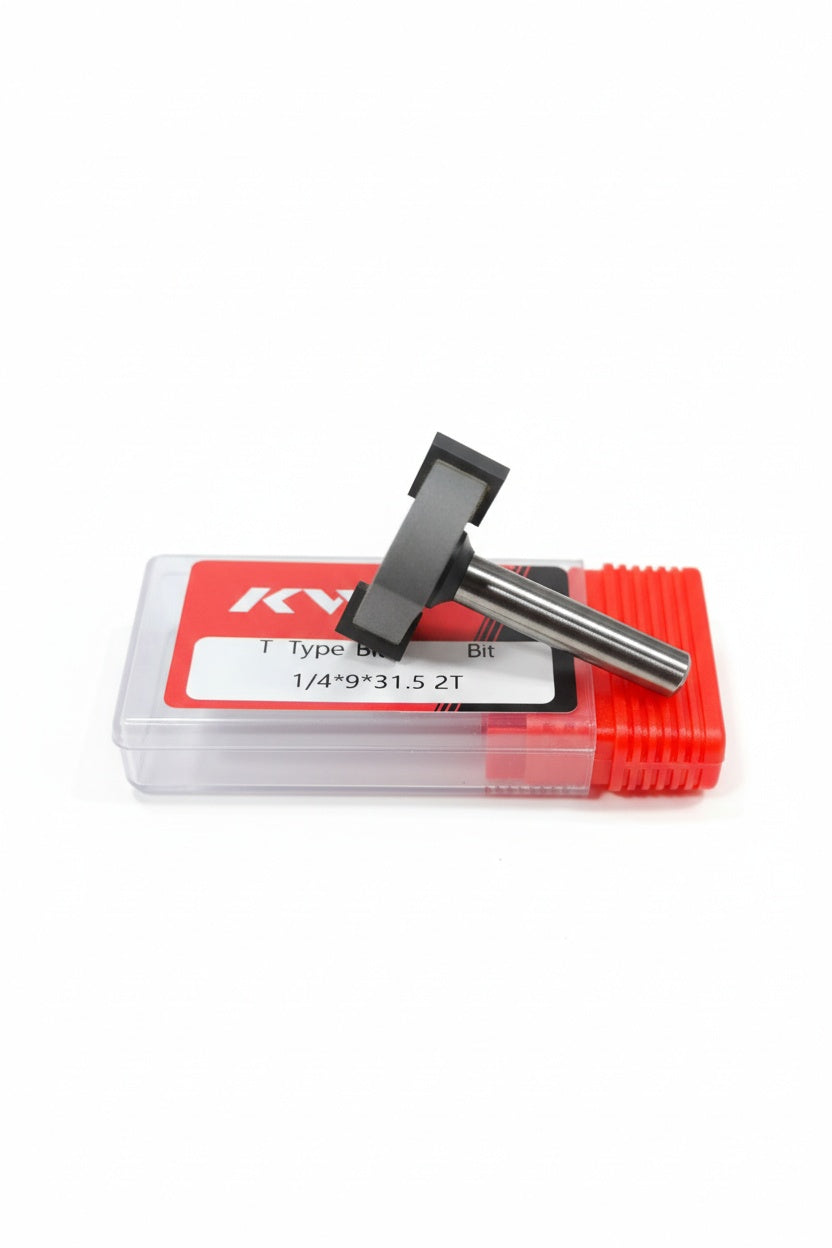 Fresa de ranurado T KWS Vastago 1/4" diametro31.5mm Altura del corte 9mm