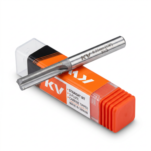 Fresa de corte KWS. Vastago de 1/4, diametro de 1/4"y largo de cuchillas de 20mm