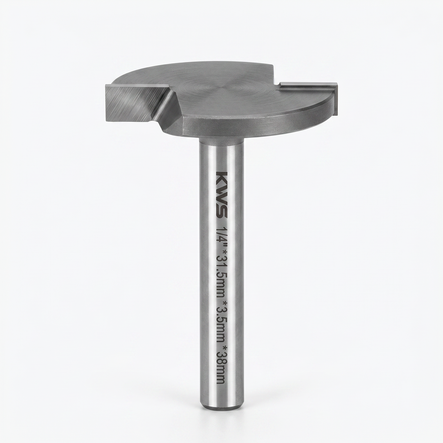 Fresa ranurado T KWS. Vastago 1/4" diametro 31.5mm largo de cuchillas 3.5mm 2 Dientes
