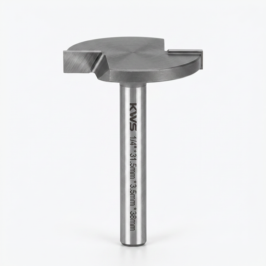 Fresa ranurado T KWS. Vastago 1/4" diametro 31.5mm largo de cuchillas 3.5mm 2 Dientes