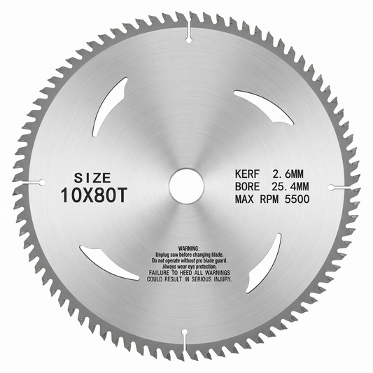 Disco de sierra Maxtool  para madera y materiales varios diametro 250mm (10") 80 Dientes