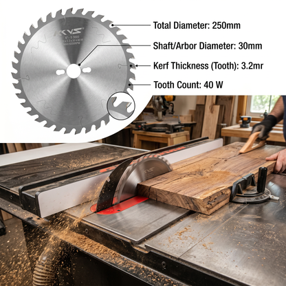 Disco de sierra KWS para madera maciza diametro 250mm (10")