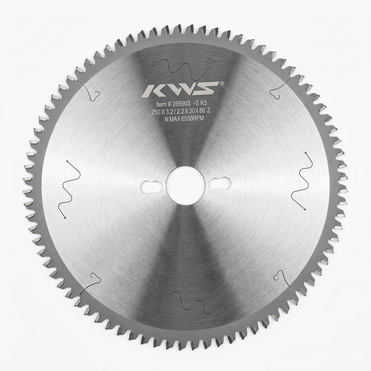 Disco de sierra KWS para melamina dos caras sin pre corte diametro 250mm (10")