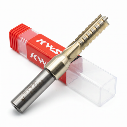 Fresa de corte KWS. Vastago 1/2" diametro 10mm largo de cuchillas 40mm 3 FT TCT