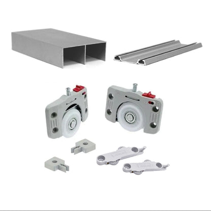 Kit Puertas corredizas 2 puertas 2 metros joelini Aluminio