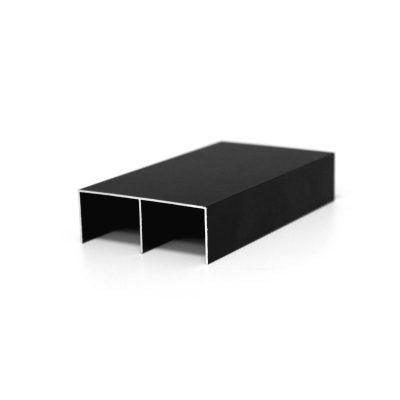 Riel superior para sistema de puertas corredizas 3 metros color negro