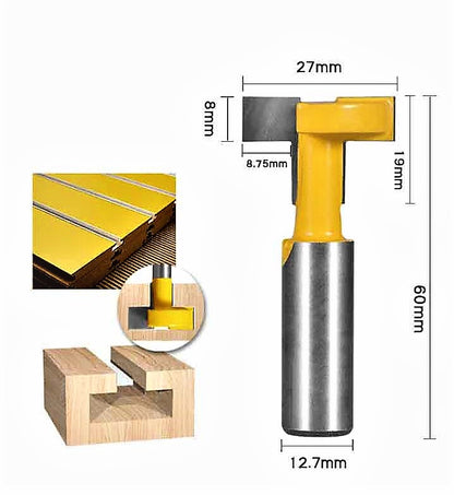 Fresa eje 1/4 (6mm) doble filo ranurado slot wall