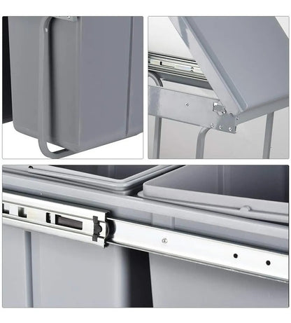 Tacho de basura recipiente de residuos Cubo, Cesto Contenedor, Bote de basura 40 litros