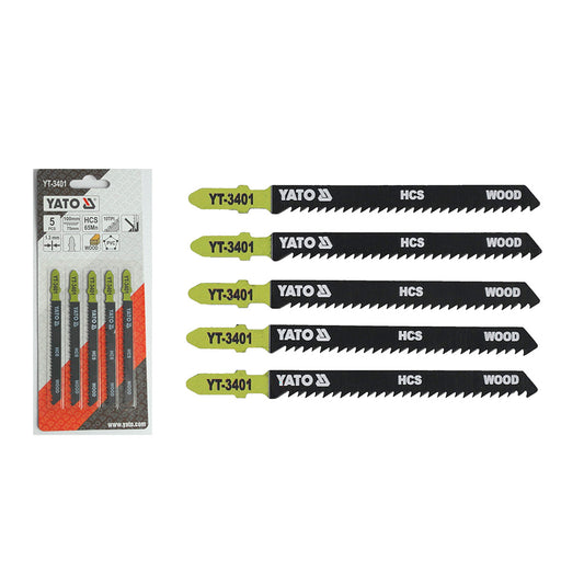 Juego 5Pz. P/Madera y PVC 10T P/Sierra Caladora Yato YT-3401
