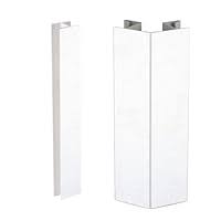Conector para zòcalo 90 grados 100mm de altura Blanco angulo variable