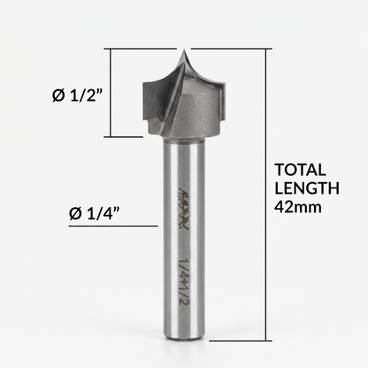 Fresa de Grabado KWS Vastago 1/4" diametro 1/2"