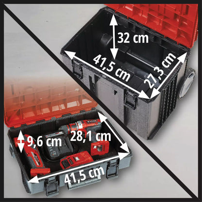 Maletin Apilable Einhell E-case Tower 32x41cm Rojo