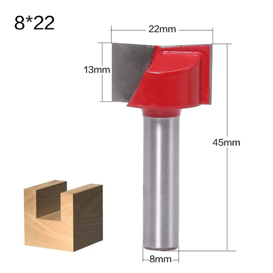 Fresa de ranurado y replanado vastago 8mm diametro 22mm