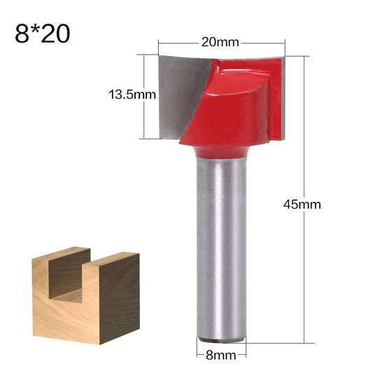 Fresa de ranurado y replanado vastago 8mm diametro 20mm