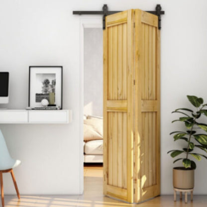 Kit  Para Puerta Plegable Tipo Rústica Granero Rancho 1.2m