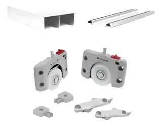 Kit Puertas corredizas 2 puertas 2 metros joelini Blanco