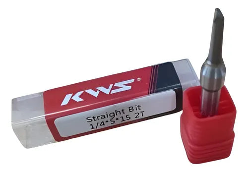 Fresa Recta 2 Dientes Kws Vastago 1/4 D5,1mm Industrial