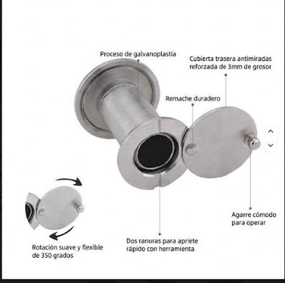 Mirilla, Visor bronceada para puerta 200 grados