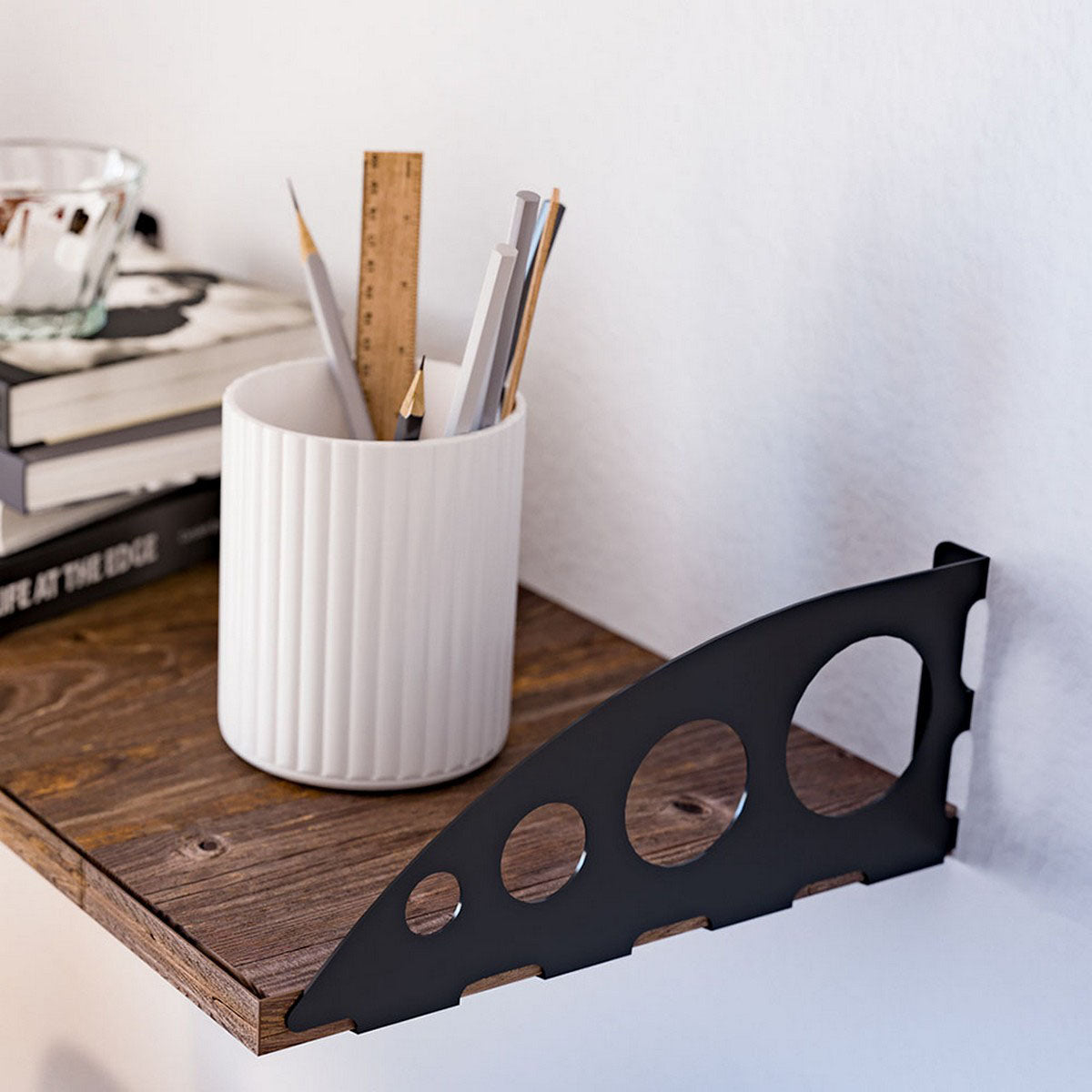 Mensula Soporte lateral DUCASSE MATISSE negro 23cms.