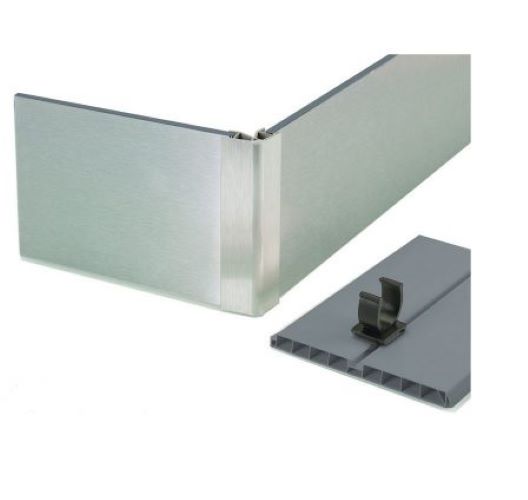 Zocalo, Rodapie P/bajo Mesada Pvc Aluminizado 3m ( 100mm)